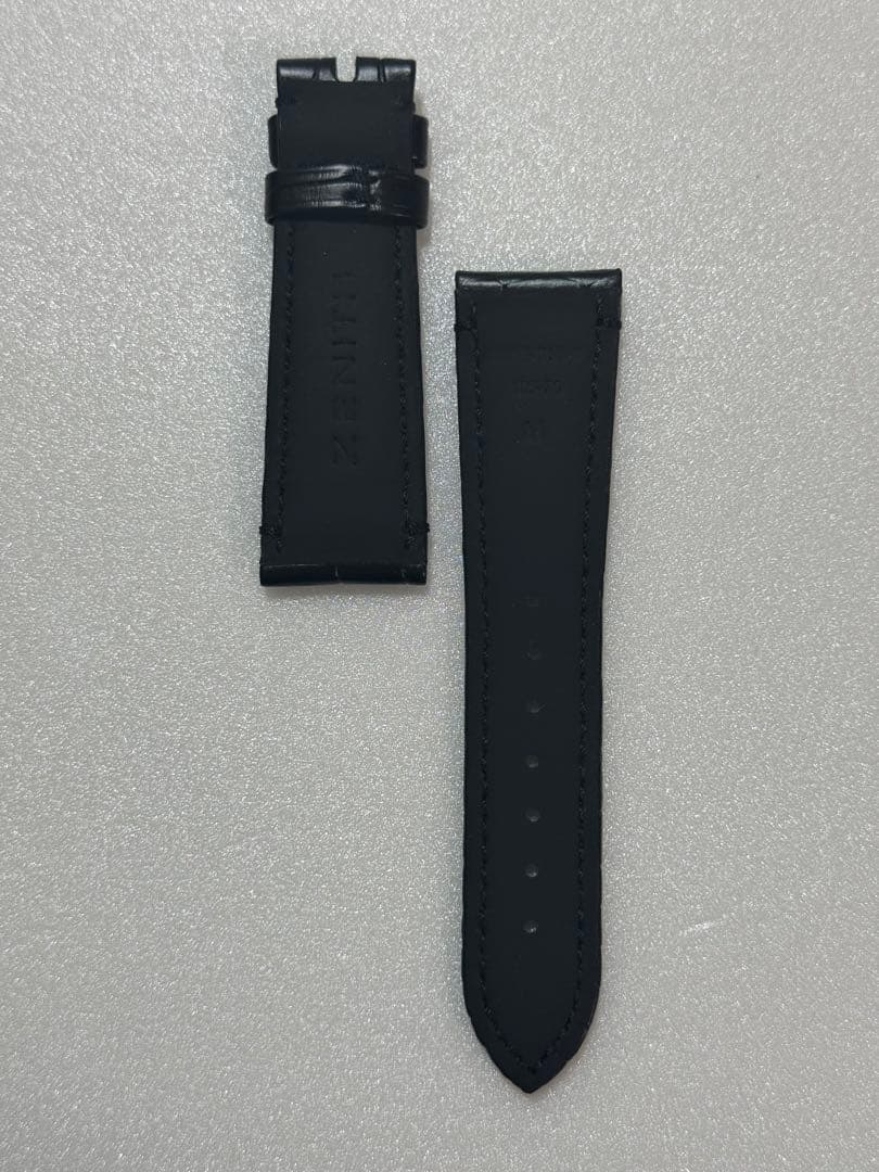TAKE ゼニス 時計 純正 ストラップ ベルト ブラック アリゲーター