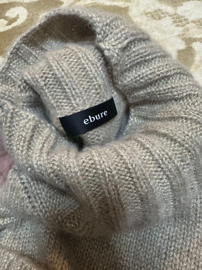 【ebure】カシミヤ・アルパカ混 ニットベスト　ベージュ