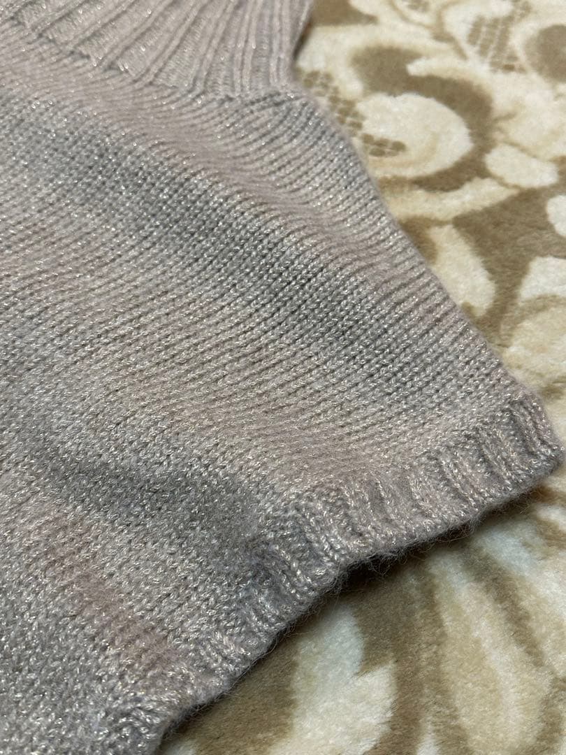 【ebure】カシミヤ・アルパカ混 ニットベスト　ベージュ