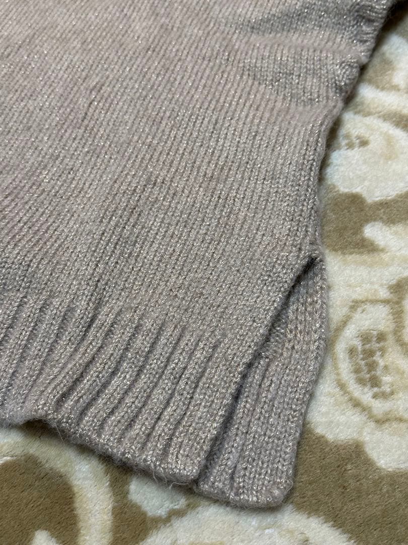 【ebure】カシミヤ・アルパカ混 ニットベスト　ベージュ