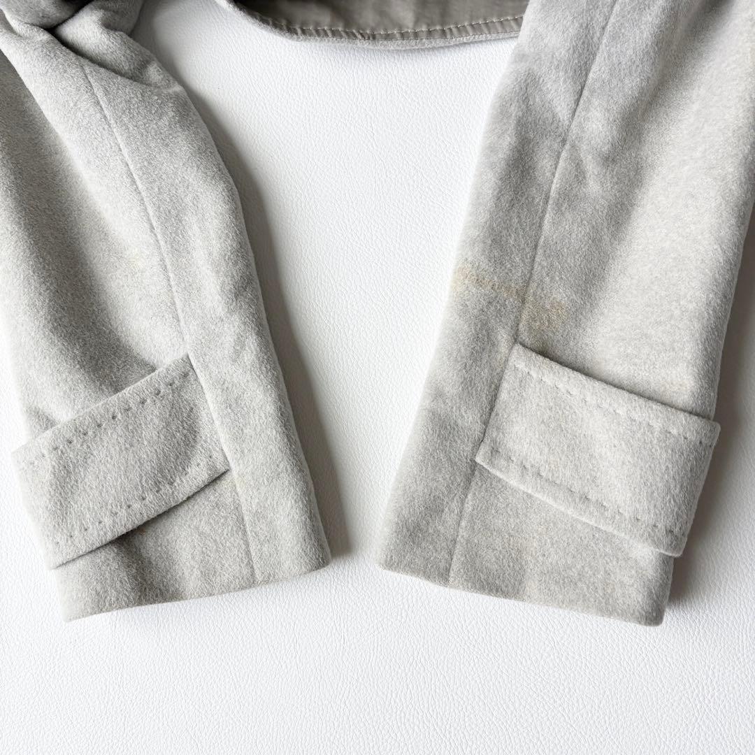 2952yハロッズ　フォックスファーロングコート　グレー　M 日本製