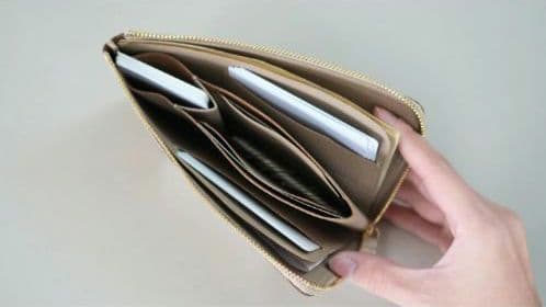 SLAIR 極薄フラットウォレット ゴールド