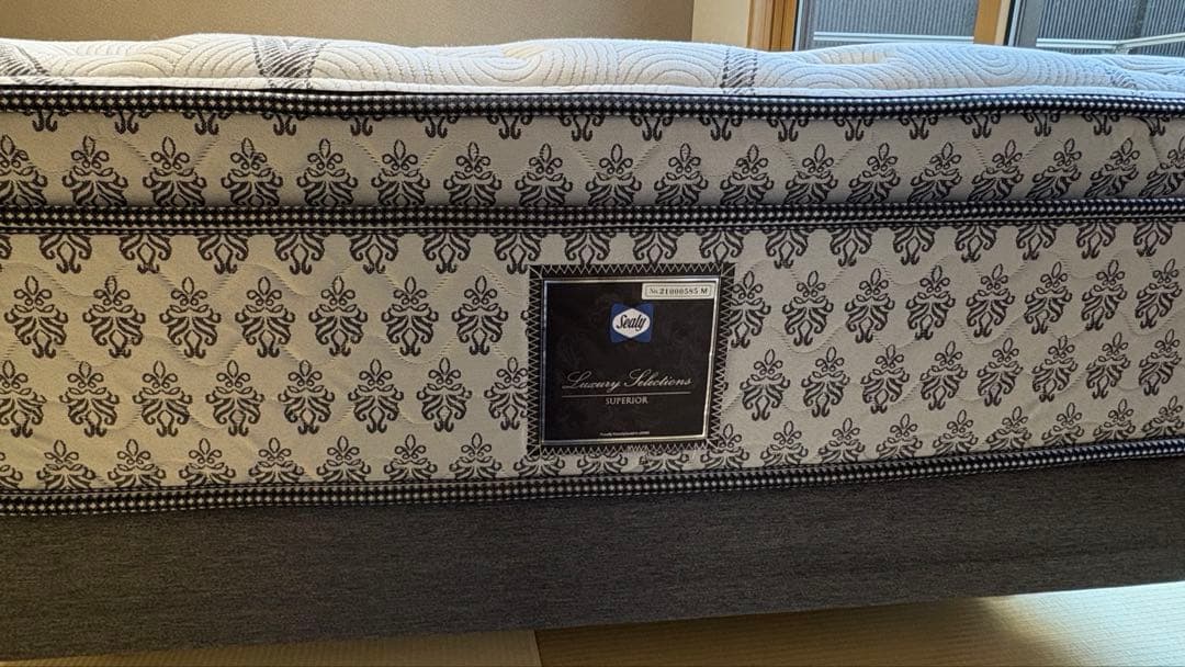 シーリー　セミダブル　ベッド　ダブルクッション