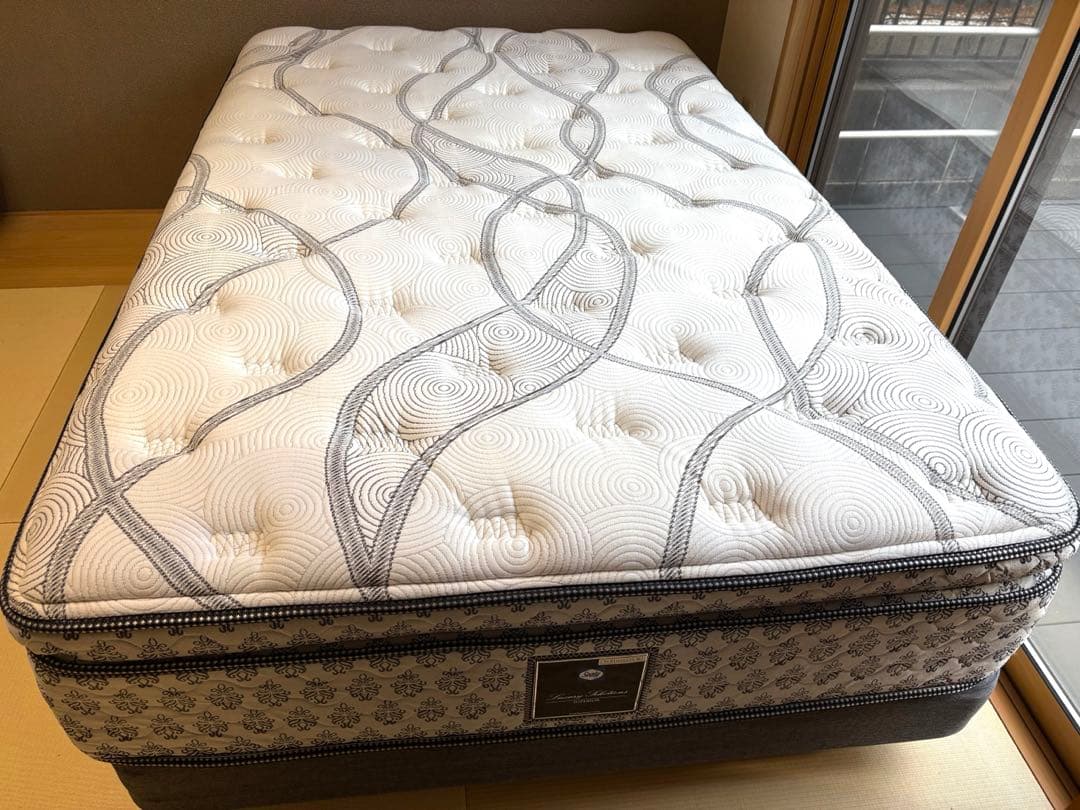 シーリー　セミダブル　ベッド　ダブルクッション