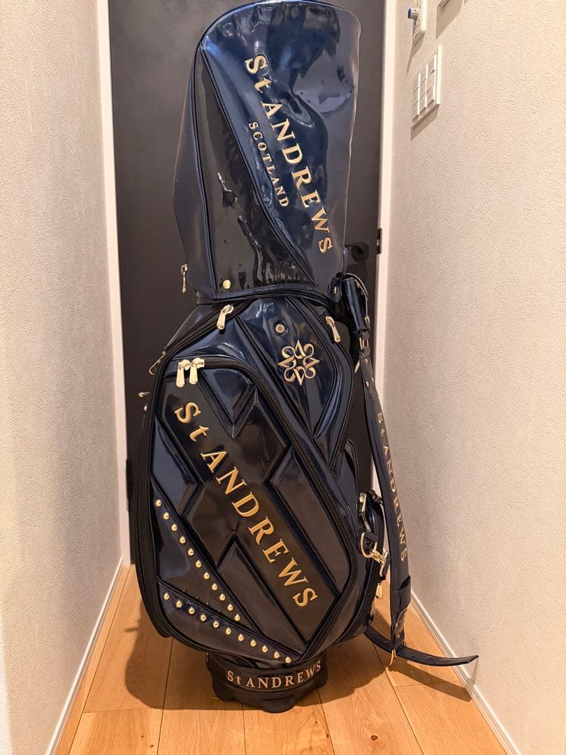 セントアンドリュース キャディバッグ 美品 ネームプレート有 ヘッドカバー4点付