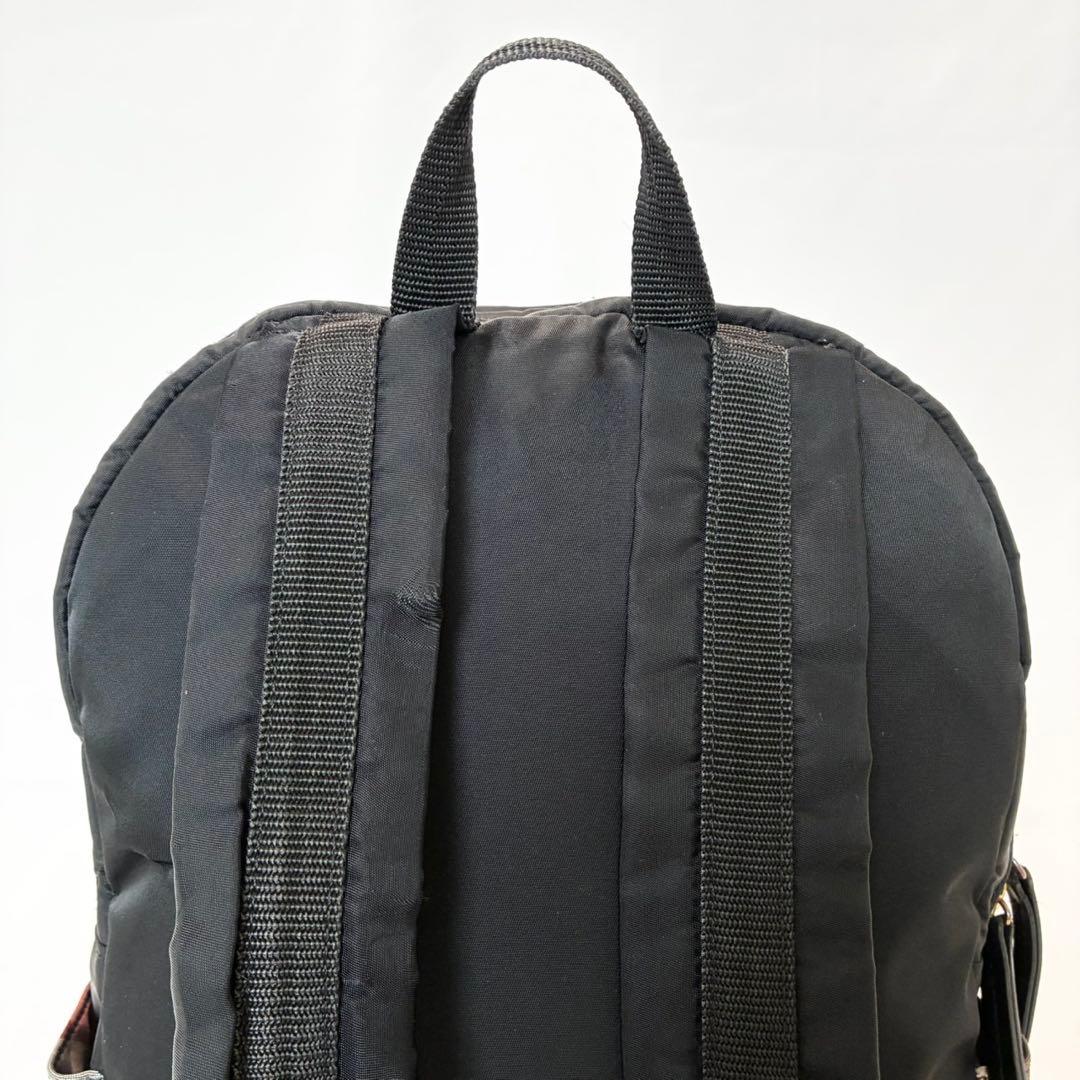 【美品】バーバリー ブルーレーベル クレストブリッジ リュック ナイロン 黒