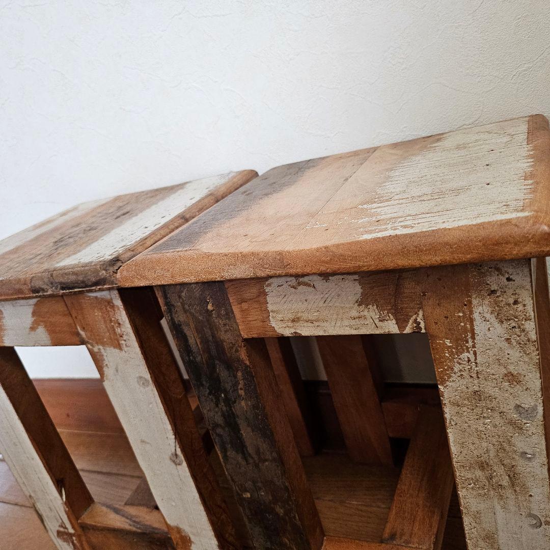 ジャーナルスタンダードファニチャー？ スツール ペイント加工 2脚 チェア