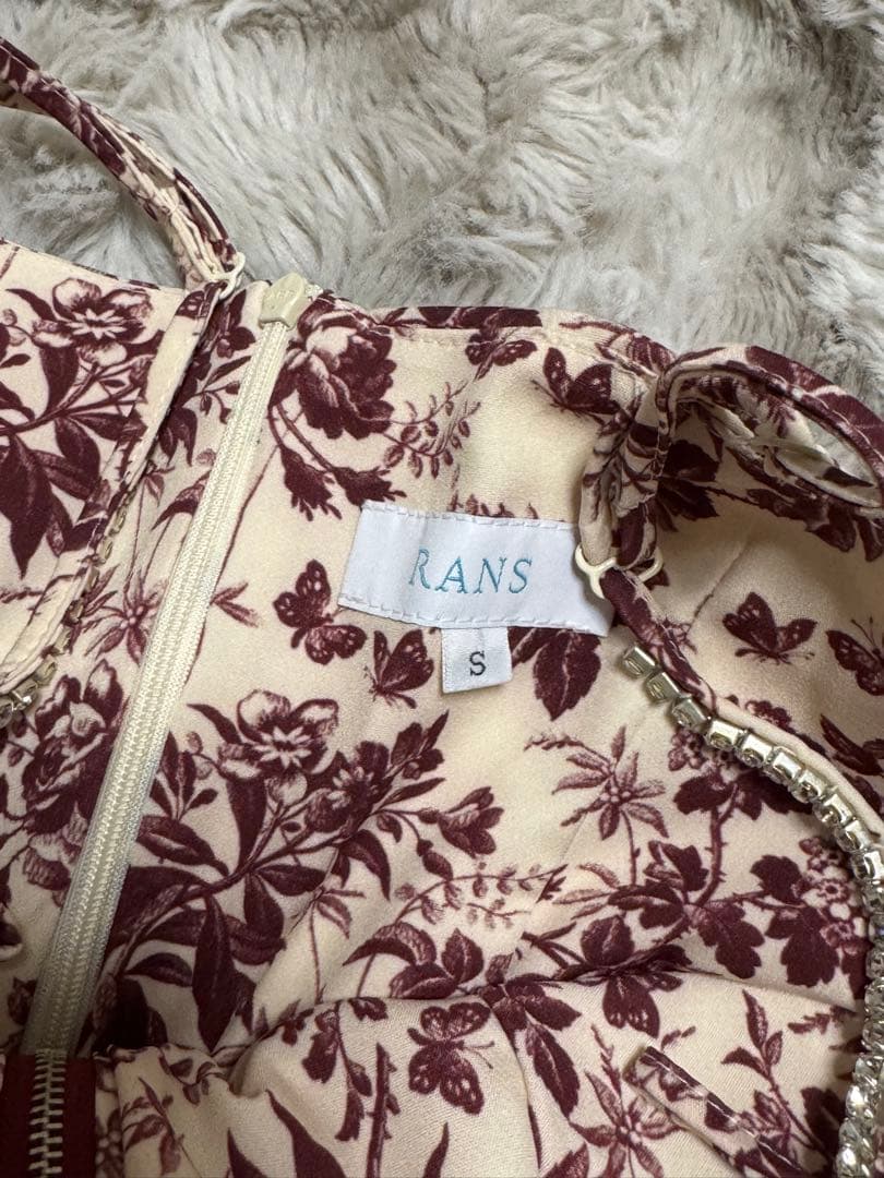 RANS フラワープリント ミニドレス