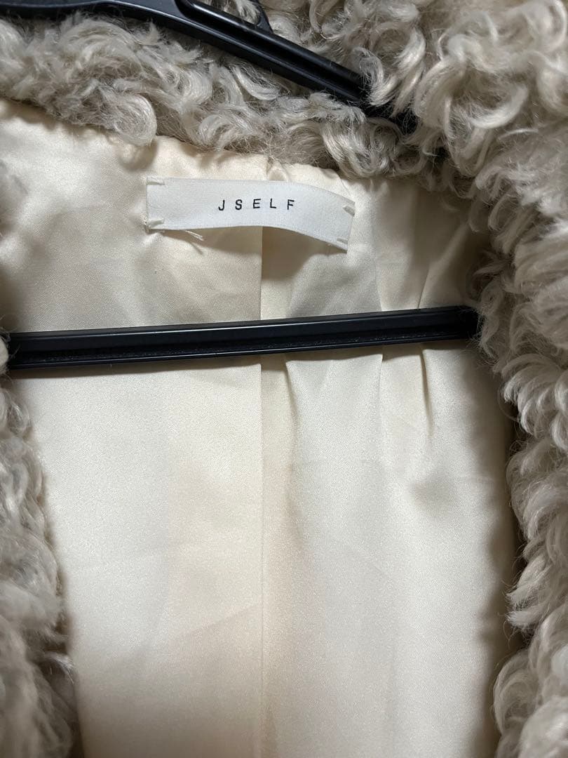 【早いもの勝ち】JSELF カーリーファーコート アイボリー01