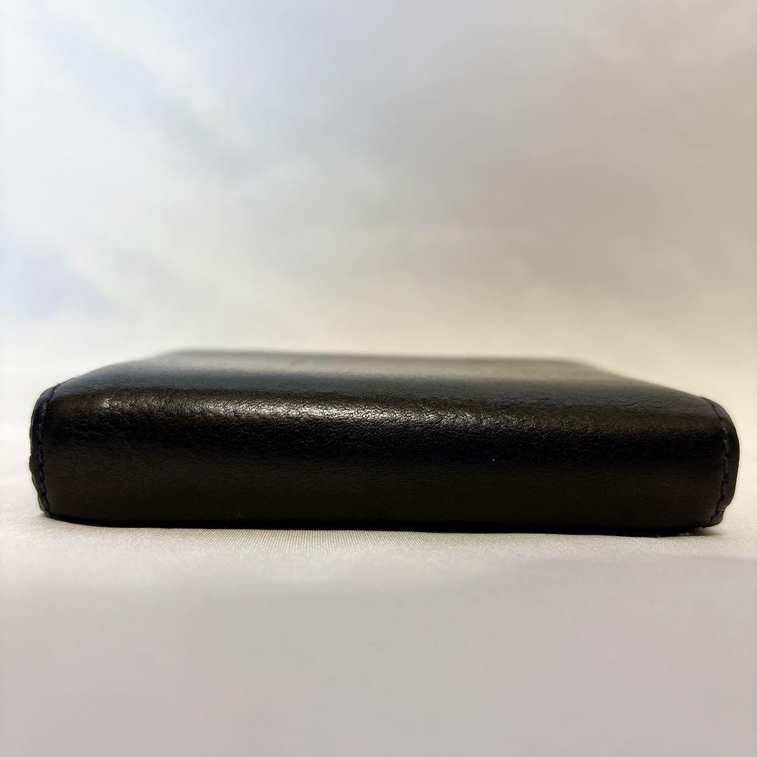 【希少】m+ エムピウ ミッレフォッリエ ブラック パープル 財布 レザー