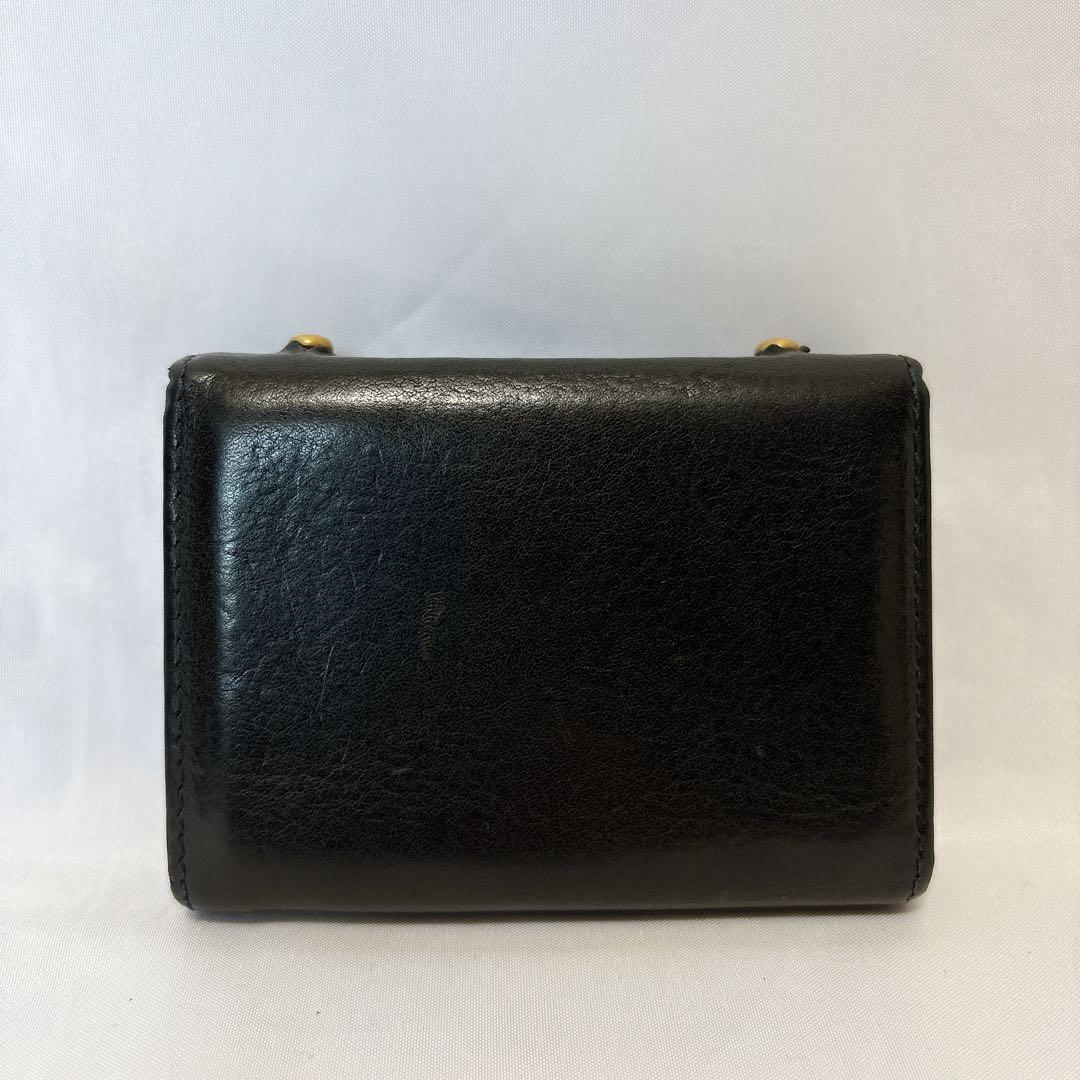 【希少】m+ エムピウ ミッレフォッリエ ブラック パープル 財布 レザー