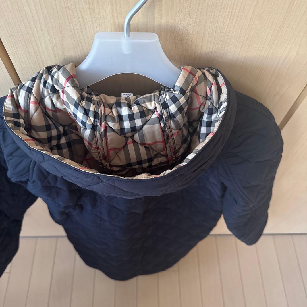 バーバリーネイビー キルティングジャケット 12Y