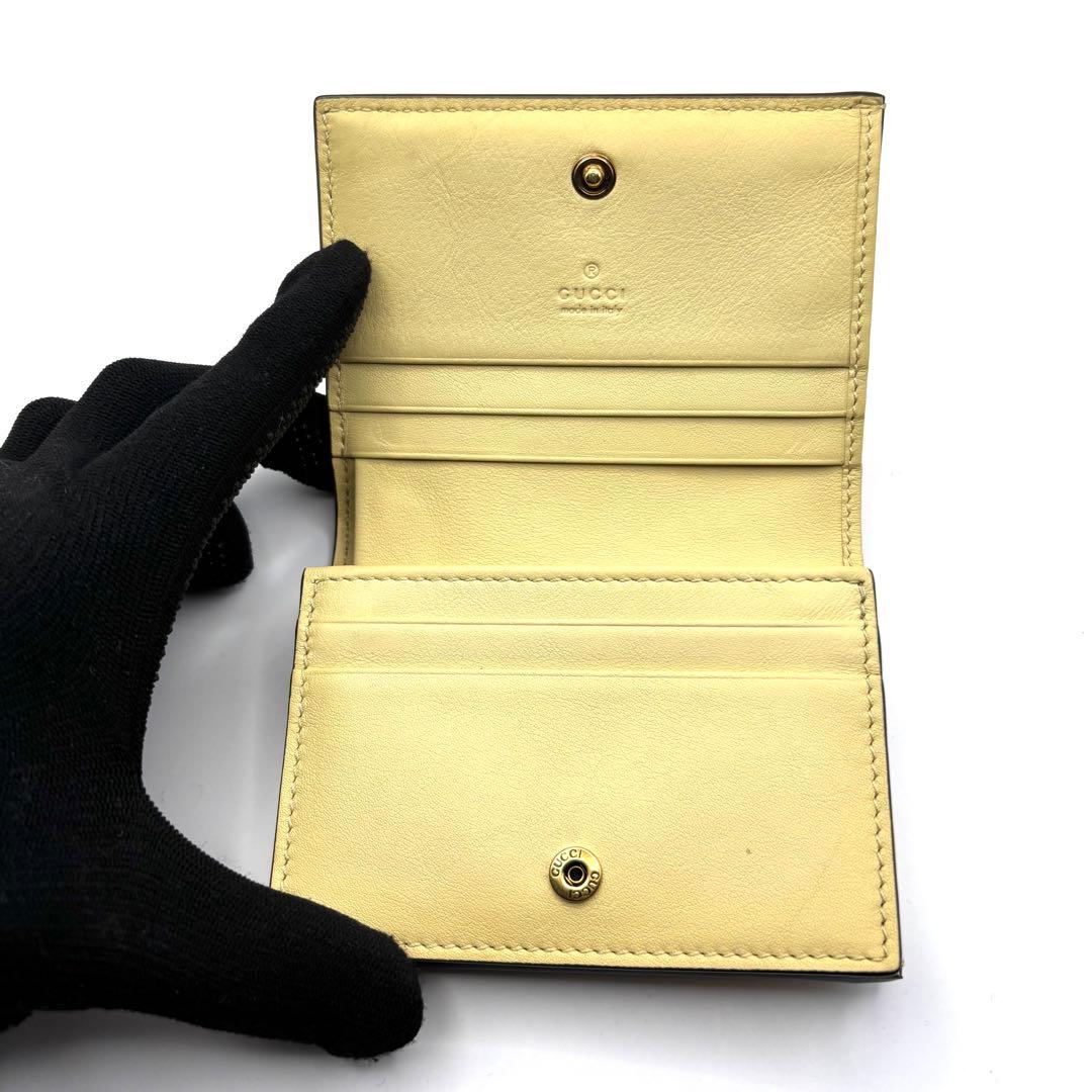 希少 グッチ ダイアナ パイソン マーモント GG バンブー 二つ折り財布 箱