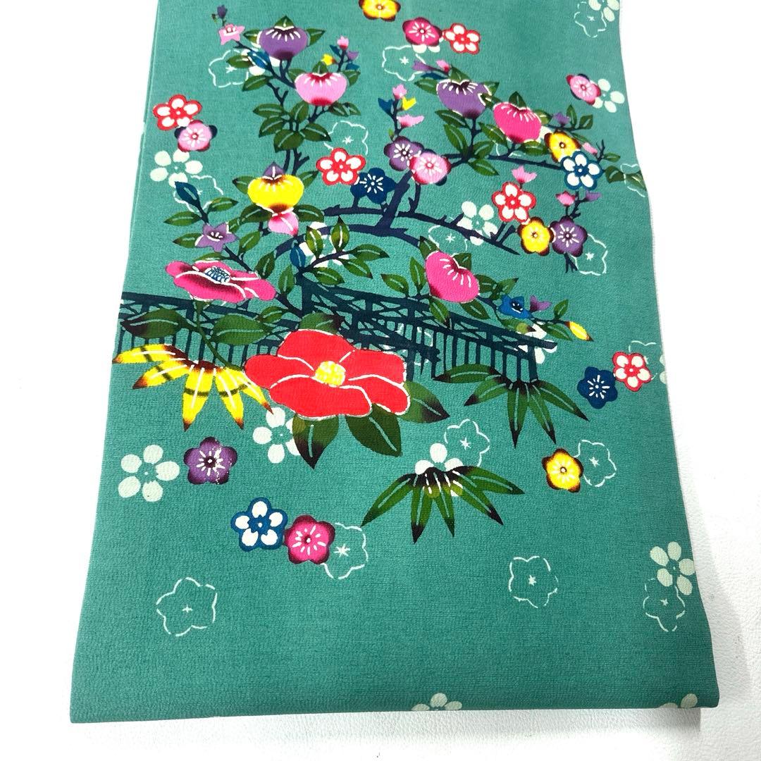 専用帯4965 ●沖縄県指定重要無形文化財 本場琉球紅型 高級 正絹 紬名古屋帯