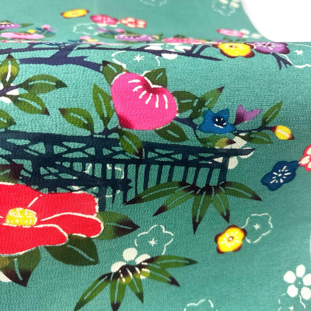 専用帯4965 ●沖縄県指定重要無形文化財 本場琉球紅型 高級 正絹 紬名古屋帯