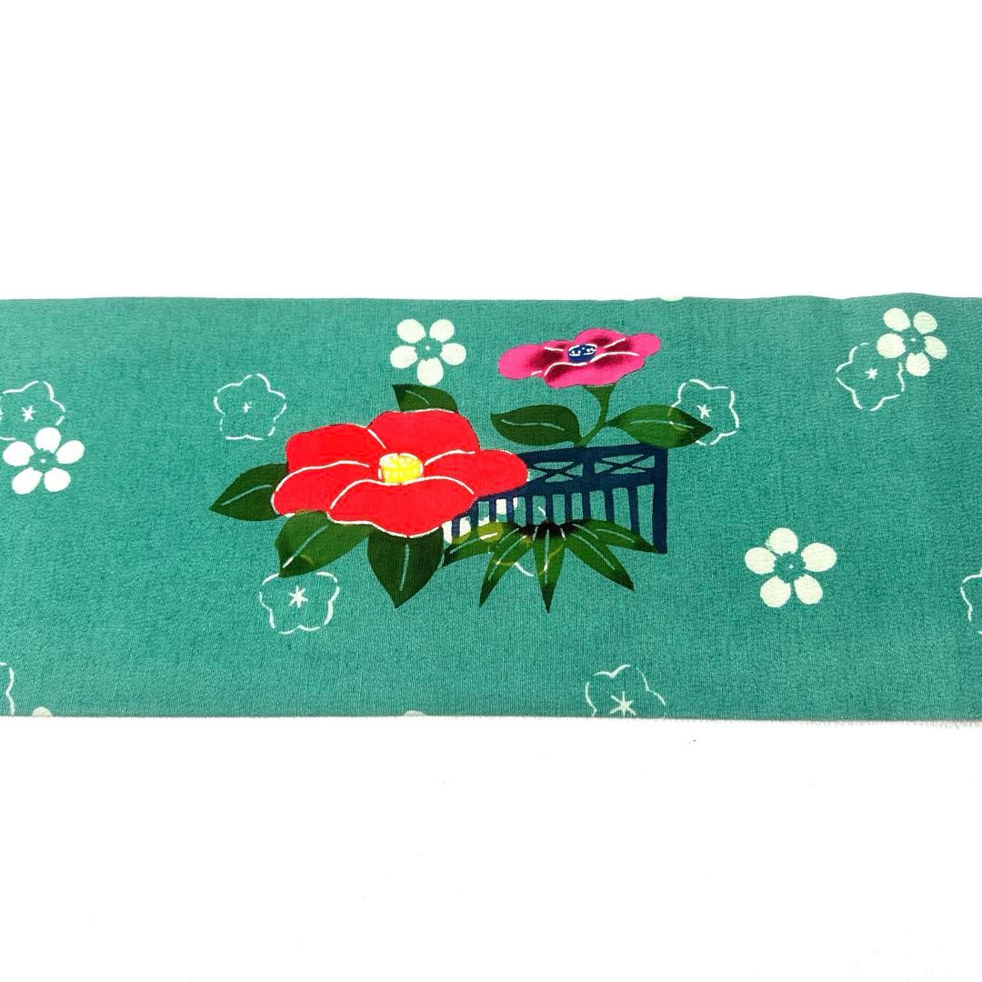 専用帯4965 ●沖縄県指定重要無形文化財 本場琉球紅型 高級 正絹 紬名古屋帯