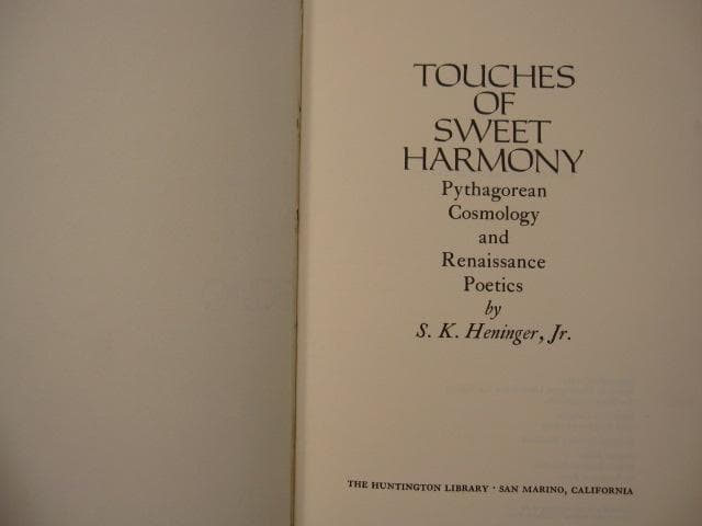 Touches of Sweet Harmony　S. K. Heninger