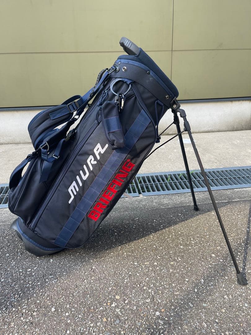 三浦技研×BRIEFING コラボキャディバッグ ゴルフバッグ ネイビー