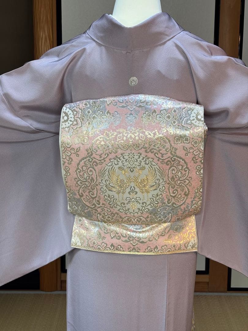 正絹豪華色留袖4点フルセット 色留袖　袋帯　帯締め帯揚げ