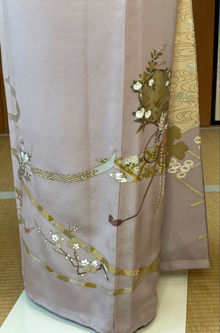 正絹豪華色留袖4点フルセット 色留袖　袋帯　帯締め帯揚げ