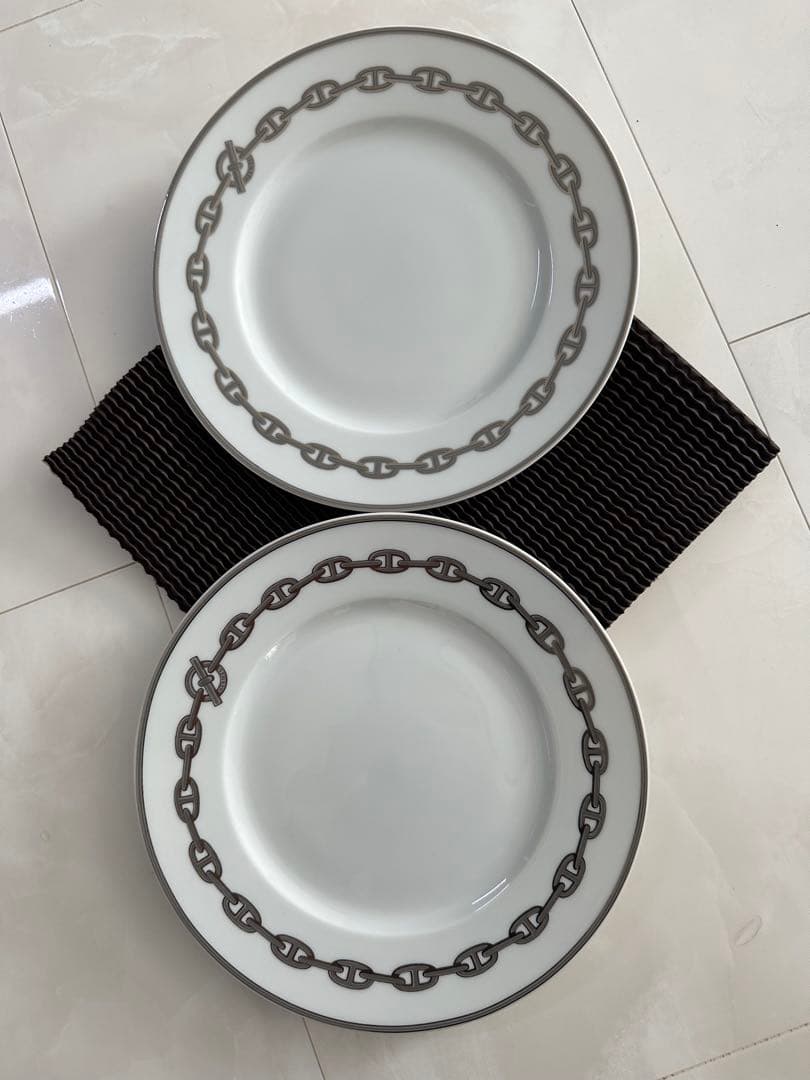 HERMES シェーヌダンクル　プレート　22.5cm