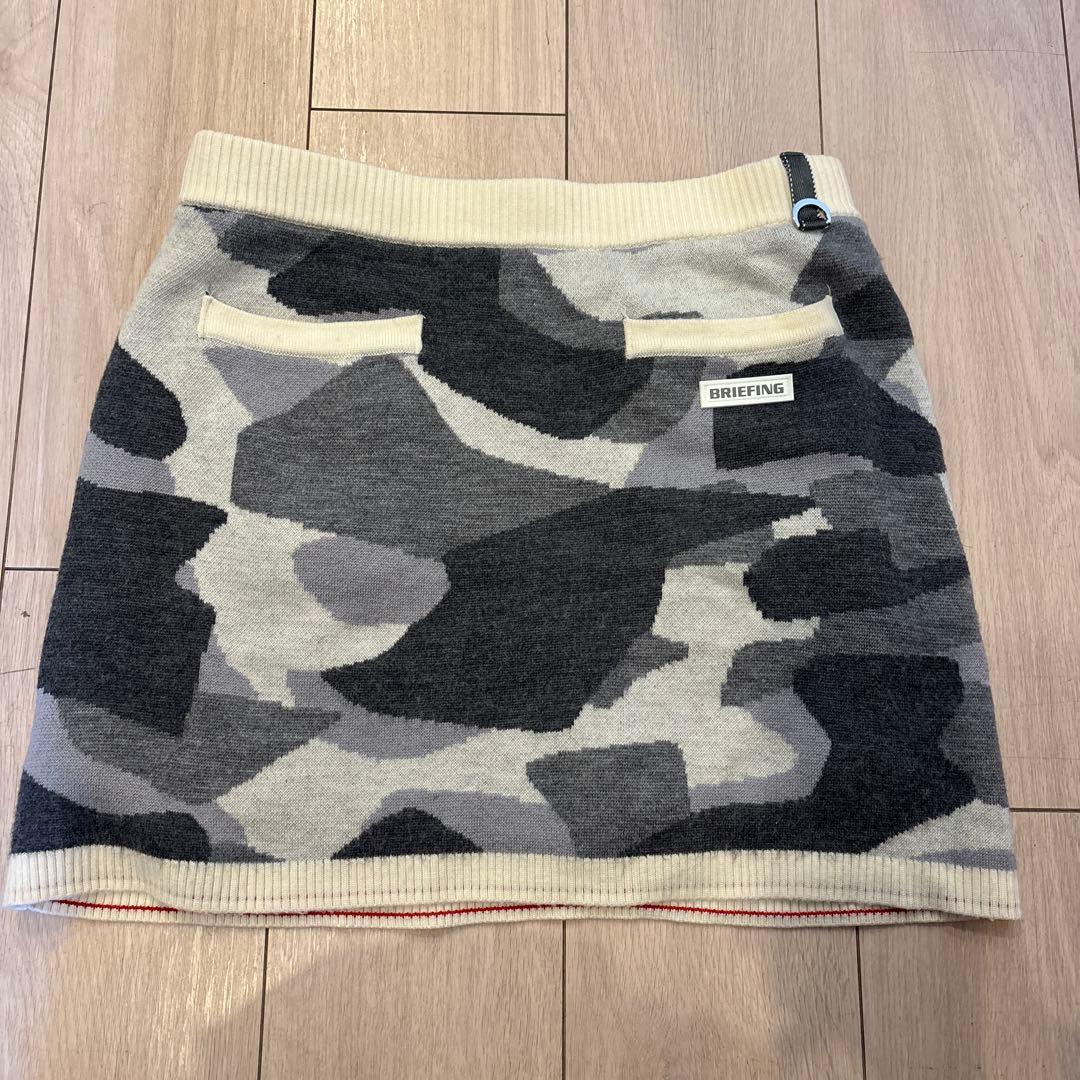 BRIEFING グレー系　ニットスカート BRG223W44 Sサイズ