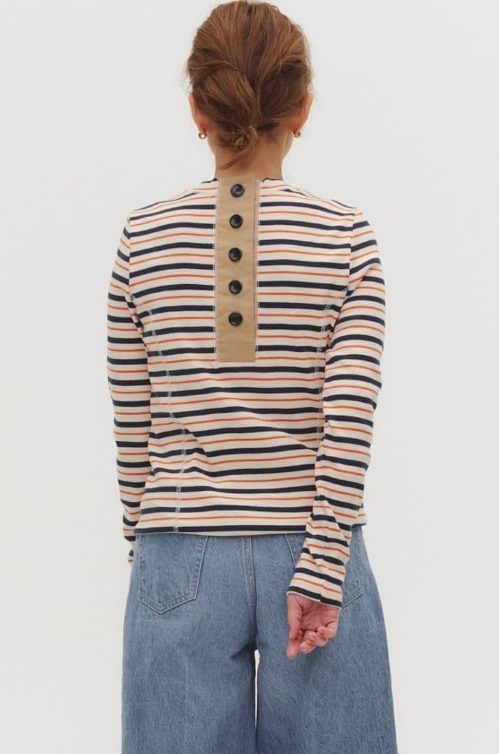 新品未使用タグ付き　yori マリブボーダーカットソー 36サイズ