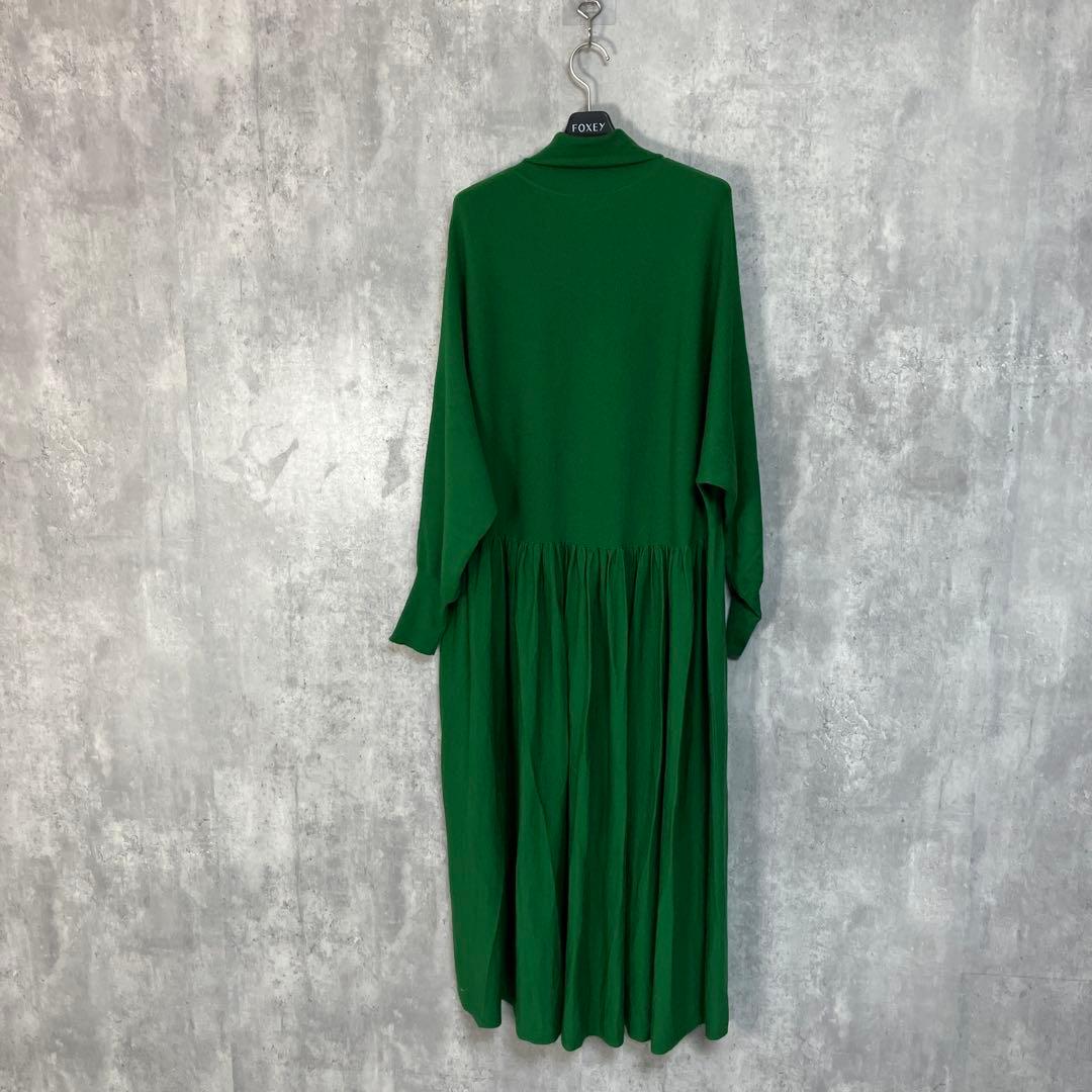 Curensology ウールハイネックギャザーワンピース