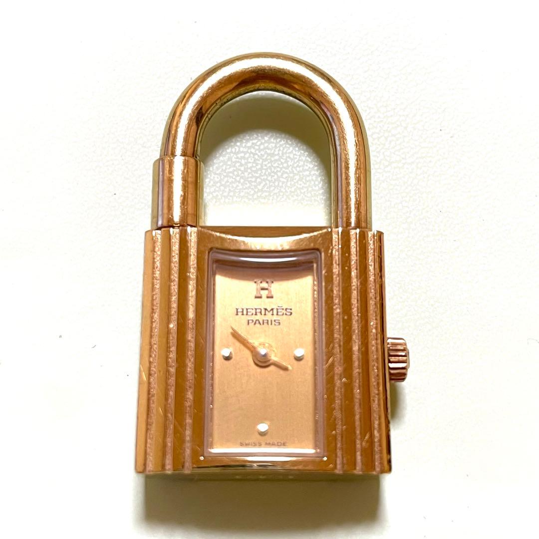 HERMES エルメス ケリーウォッチ ゴールド文字盤 レッド 赤 腕時計