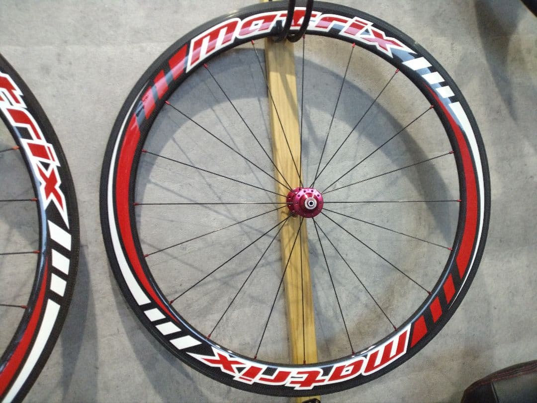 ★美品！MATRIX　カーボンホイール　チューブラー　700c　前後セット★