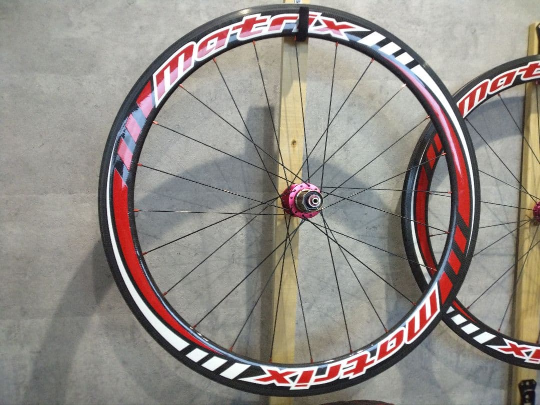 ★美品！MATRIX　カーボンホイール　チューブラー　700c　前後セット★