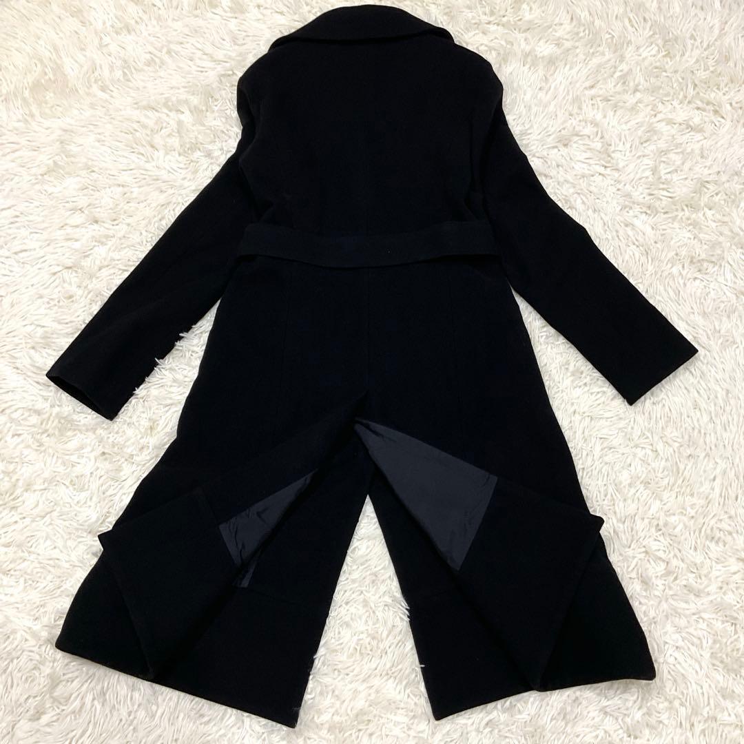 極美品　UNTITLED アンタイトル コート　ロング　ベルト付　ウール　黒　L