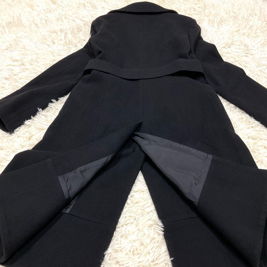 極美品　UNTITLED アンタイトル コート　ロング　ベルト付　ウール　黒　L