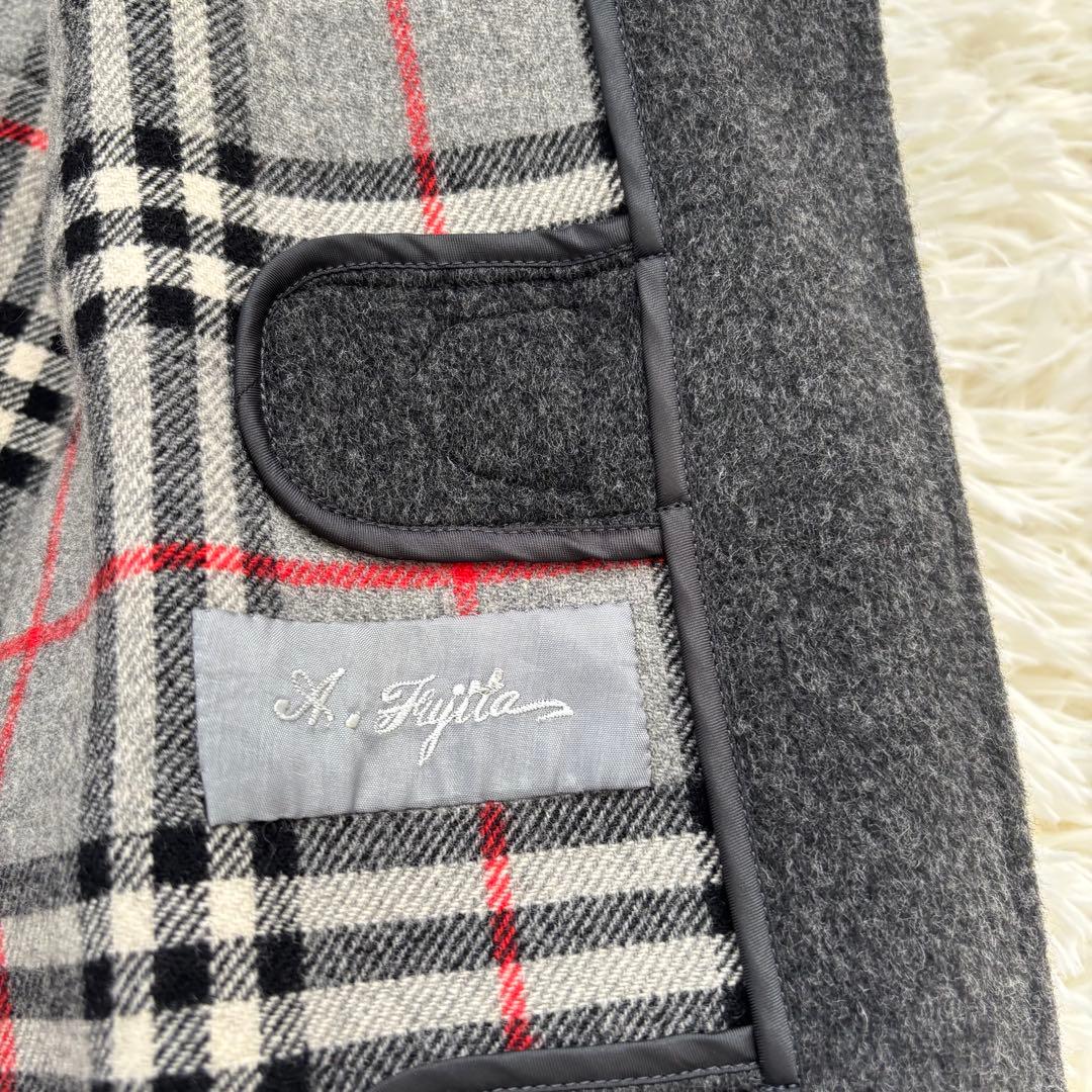 BURBERRY バーバリー ノバチェック ウール×カシミヤ ダッフルコート