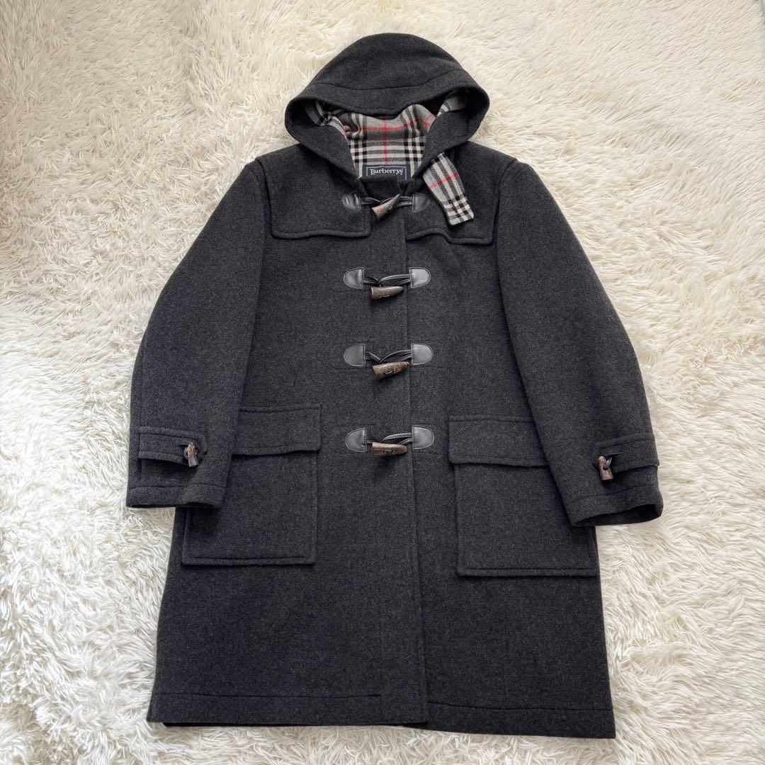 BURBERRY バーバリー ノバチェック ウール×カシミヤ ダッフルコート