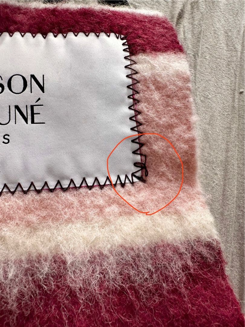 MAISON KITSUNÉ メゾンキツネ グラデーションマフラー ピンク正規品