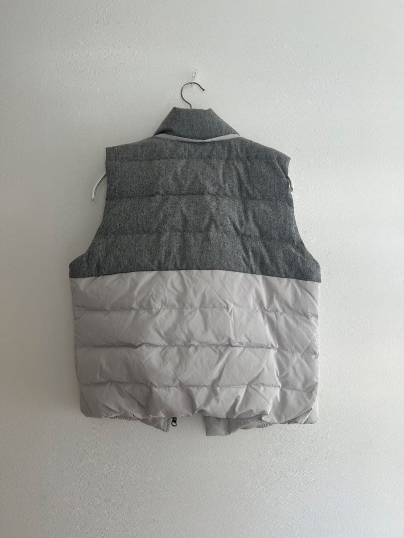 ★美品　Blanc Vert ブランベール　ダウンベスト グレー　38