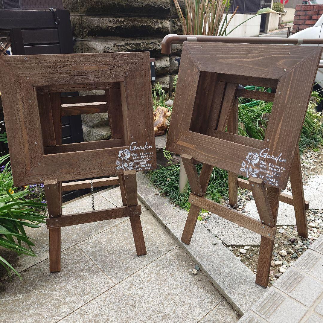 Runa額縁フラワースタンド２台