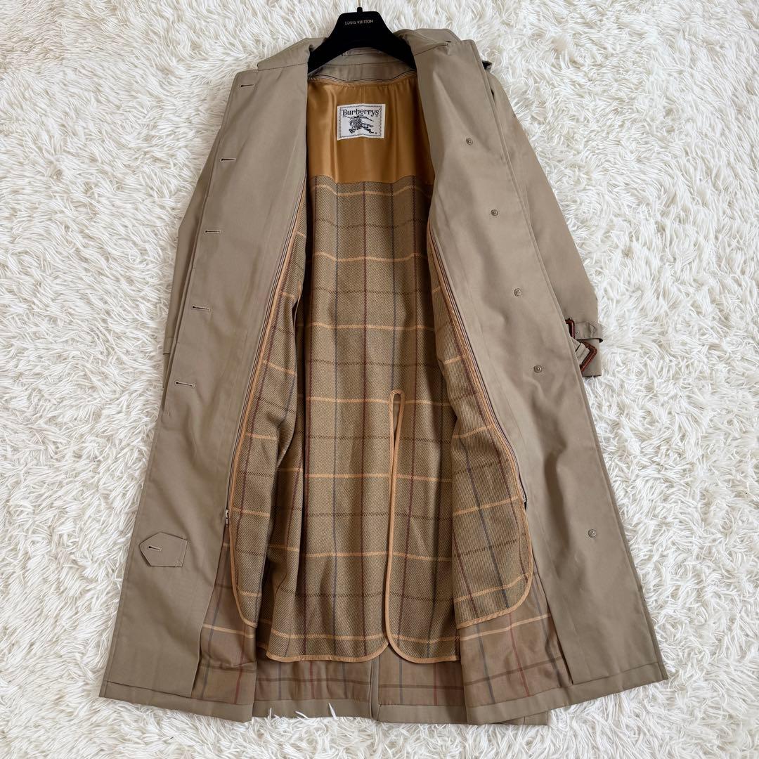 美品　バーバリリーズ　ステンカラーコート　2way　ノバチェック　L　ベージュ