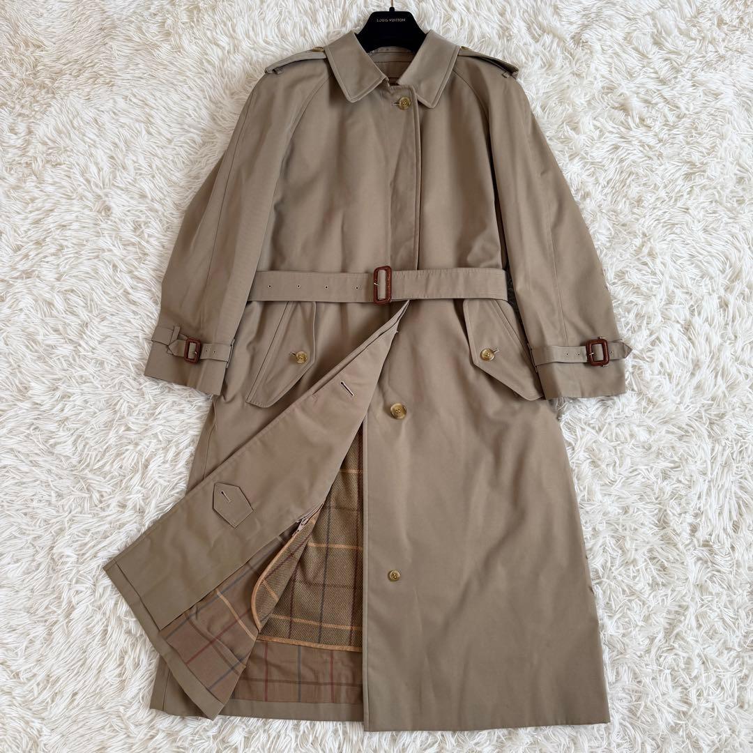 美品　バーバリリーズ　ステンカラーコート　2way　ノバチェック　L　ベージュ