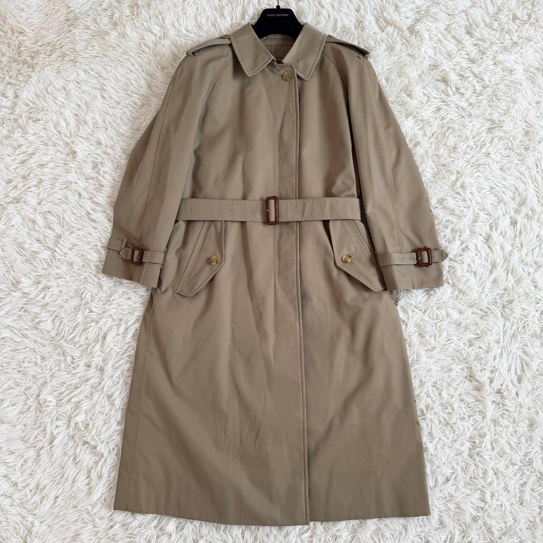 美品　バーバリリーズ　ステンカラーコート　2way　ノバチェック　L　ベージュ