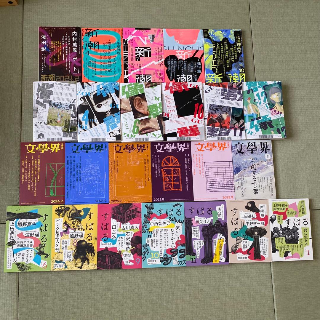 文芸誌4社24冊まとめ売り