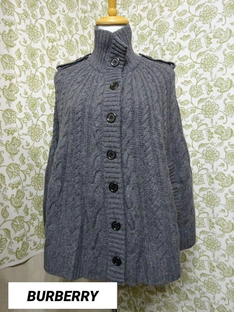 BURBERRY LONDON バーバリーロンドン　ニットポンチョ　フリーサイズ