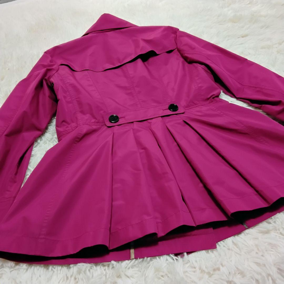 極美品　貴重カラー　バーバリーロンドン　コート　ノバチェック　パープル