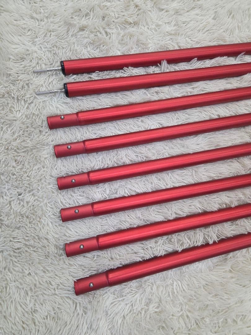 スノーピーク　ウイングポール　レッド280cm☓2セット