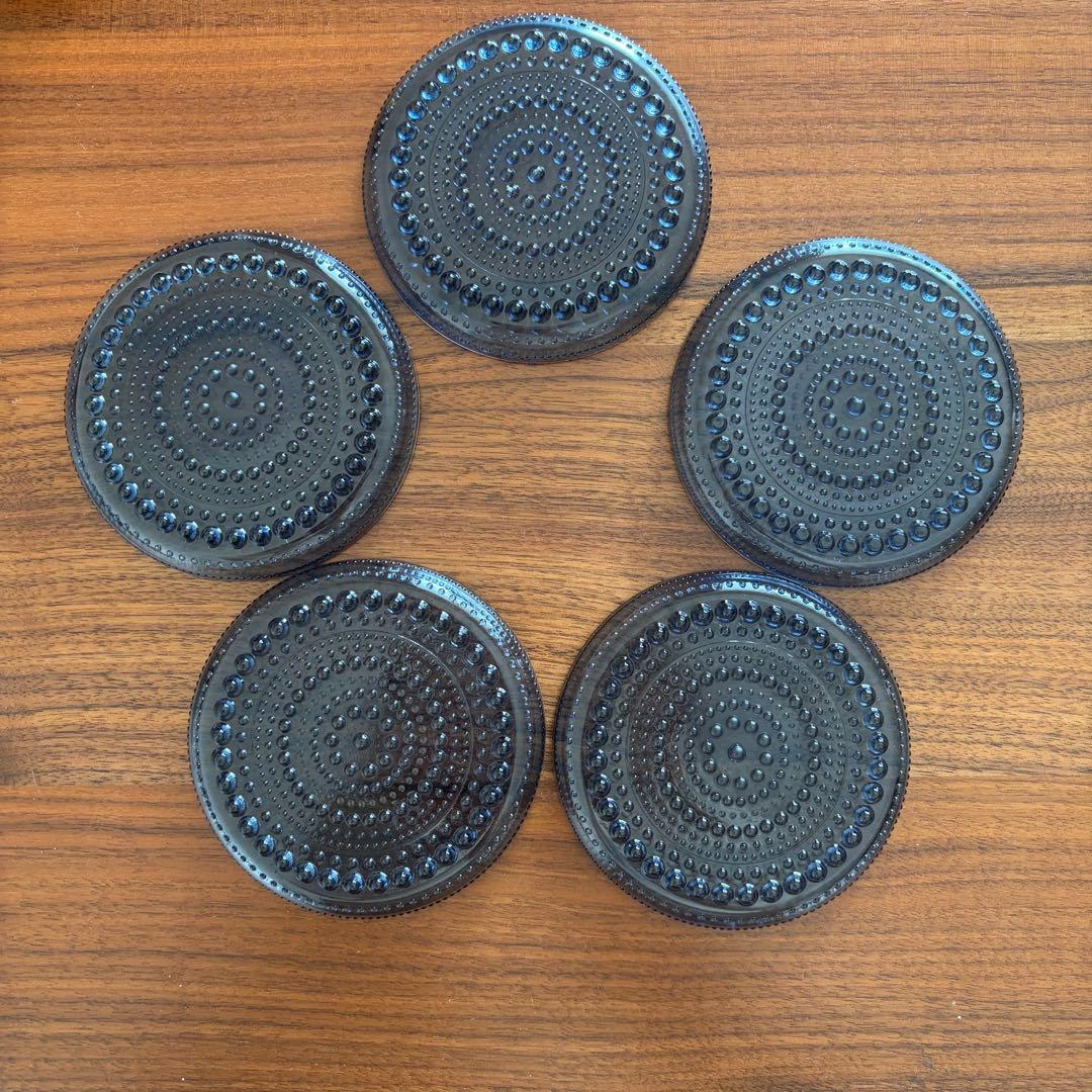 イッタラ　カステヘルミ　クリアブルー　10cm　プレート　5枚　小皿