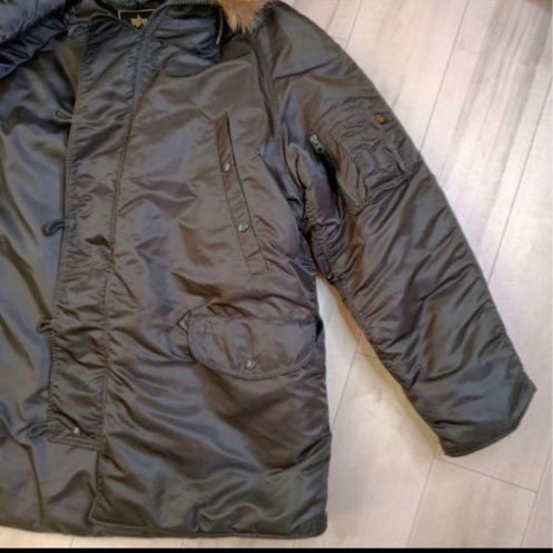 美品 ALPHA N-3Bフライトジャケット レプリカグレー L