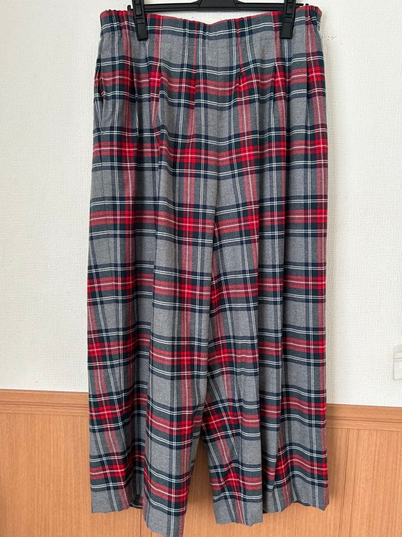 yukiemon 3L チェック スターパンツ グレー