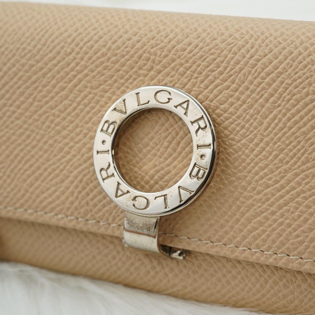 未使用品　箱付き　BVLGARI ブルガリ　キーケース　ビーゼロワン　ベージュ