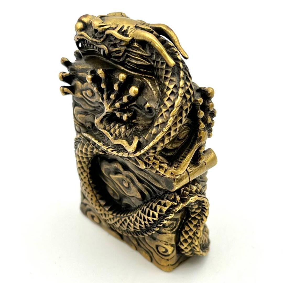 【美品】⭐️ジッポ ZIPPO Dragon ドラゴン 龍 真鍮製 火花確認済